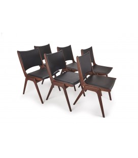 Komplet 6 teakowych krzeseł - Bramin - Dania, lata 60-te